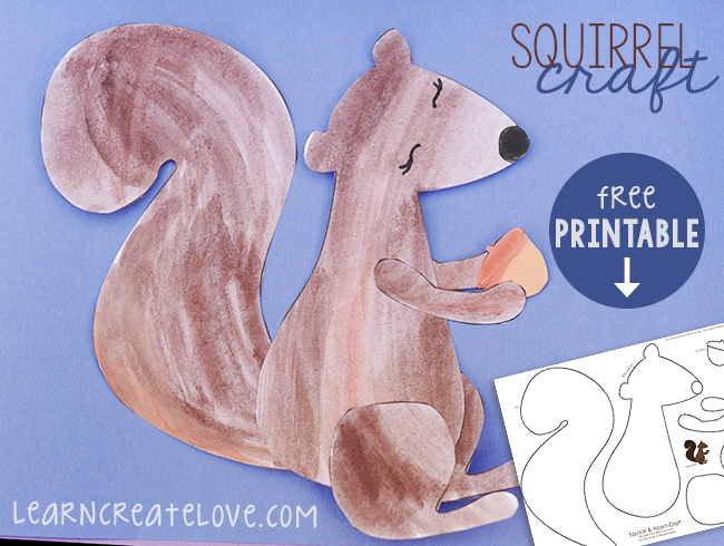 Squirrel Printable Craft