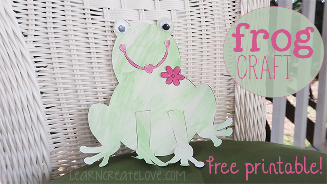 Printable Lady Frog Craft