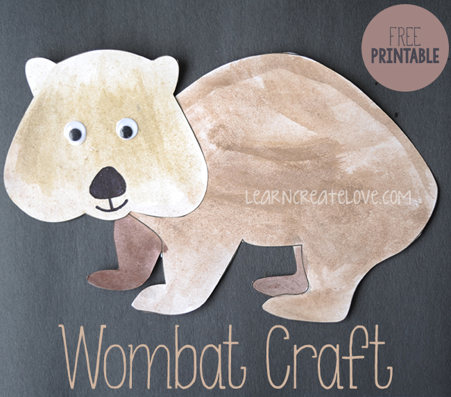 Wombat Printable Craft