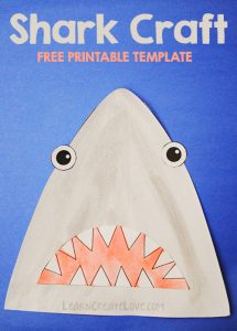 Shark Head Printable Craft