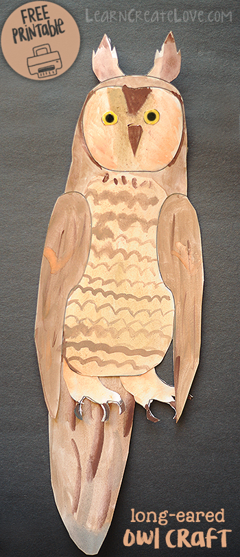 Long-Eared Owl Printable Craft