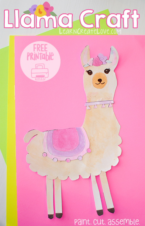 Cute Llama Printable Craft