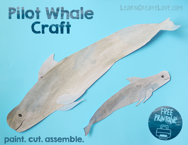 Pilot Whale Printable Craft