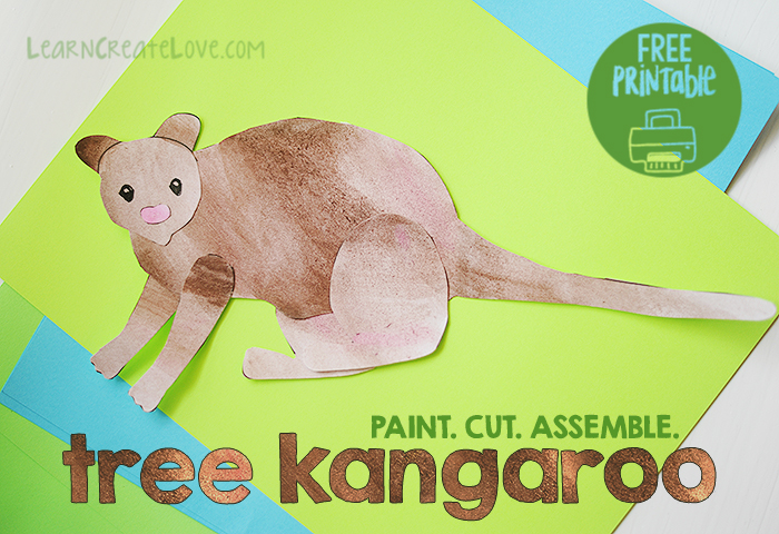 Tree Kangaroo Printable Craft